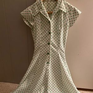 Vintage 50s swing polka dot swing dress